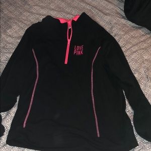 Victoria secret love pink athletic quarter zip